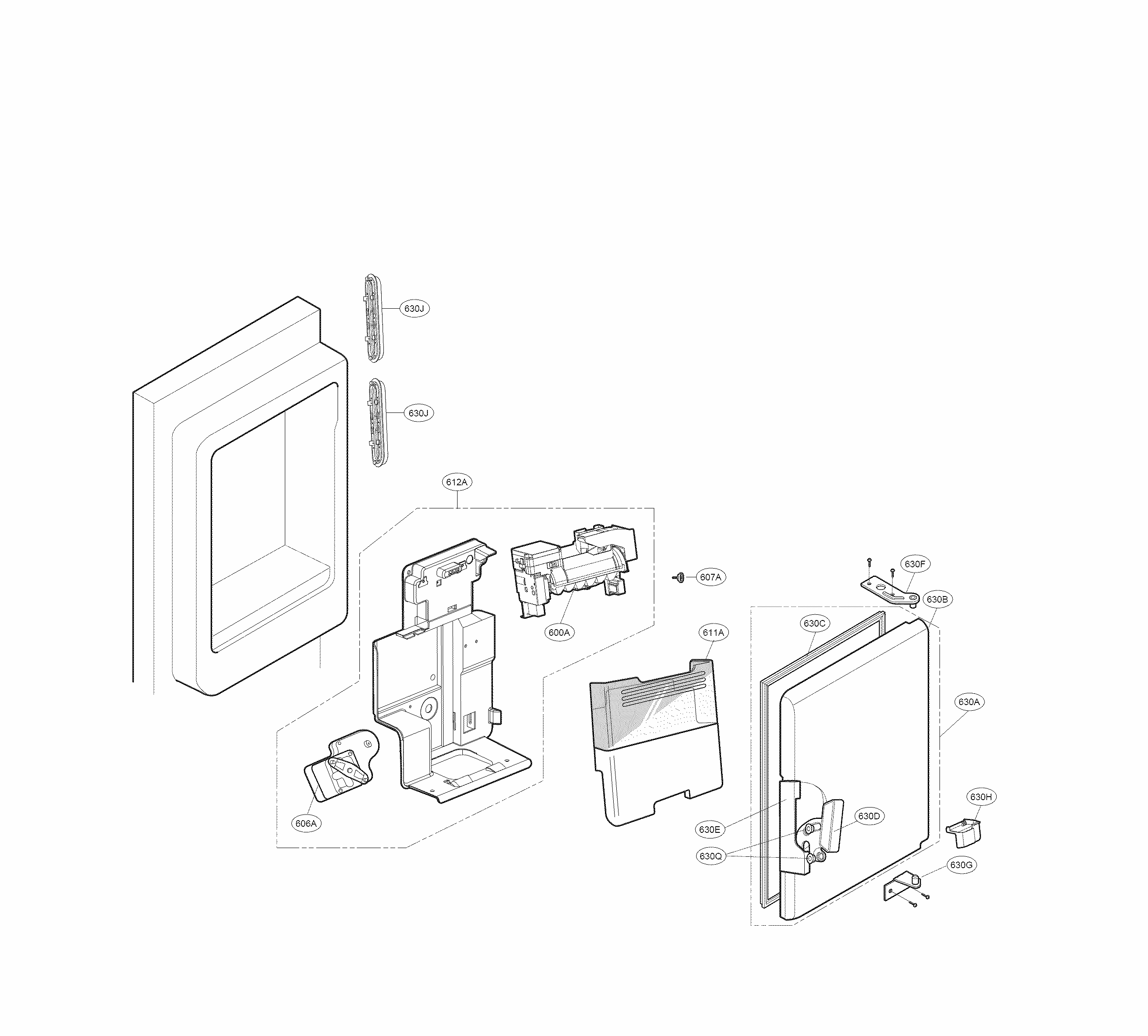 Ice Maker Part Diagram and Parts List for 79570329311  Kenmore Refrigerator