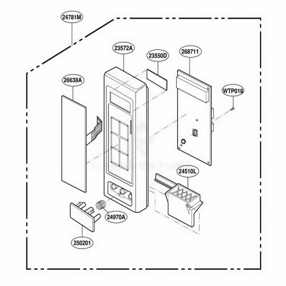 Controller Parts Diagram and Parts List for MT4140SKB ABKEWRP LG Wall Oven