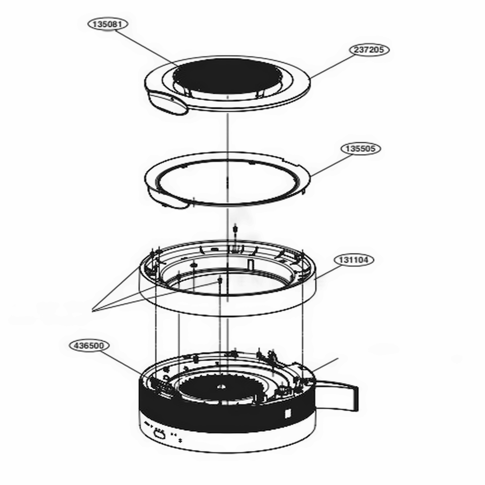 Base Assembly Diagram and Parts List for AS401VGA1 AGDEUS LG Air Conditioner