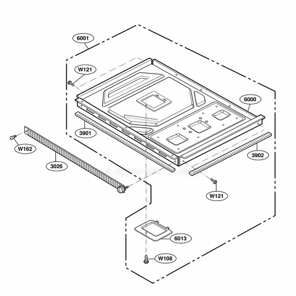 Base Plate Parts Diagram and Parts List for RCS10PBDA AGREAMA LG Range