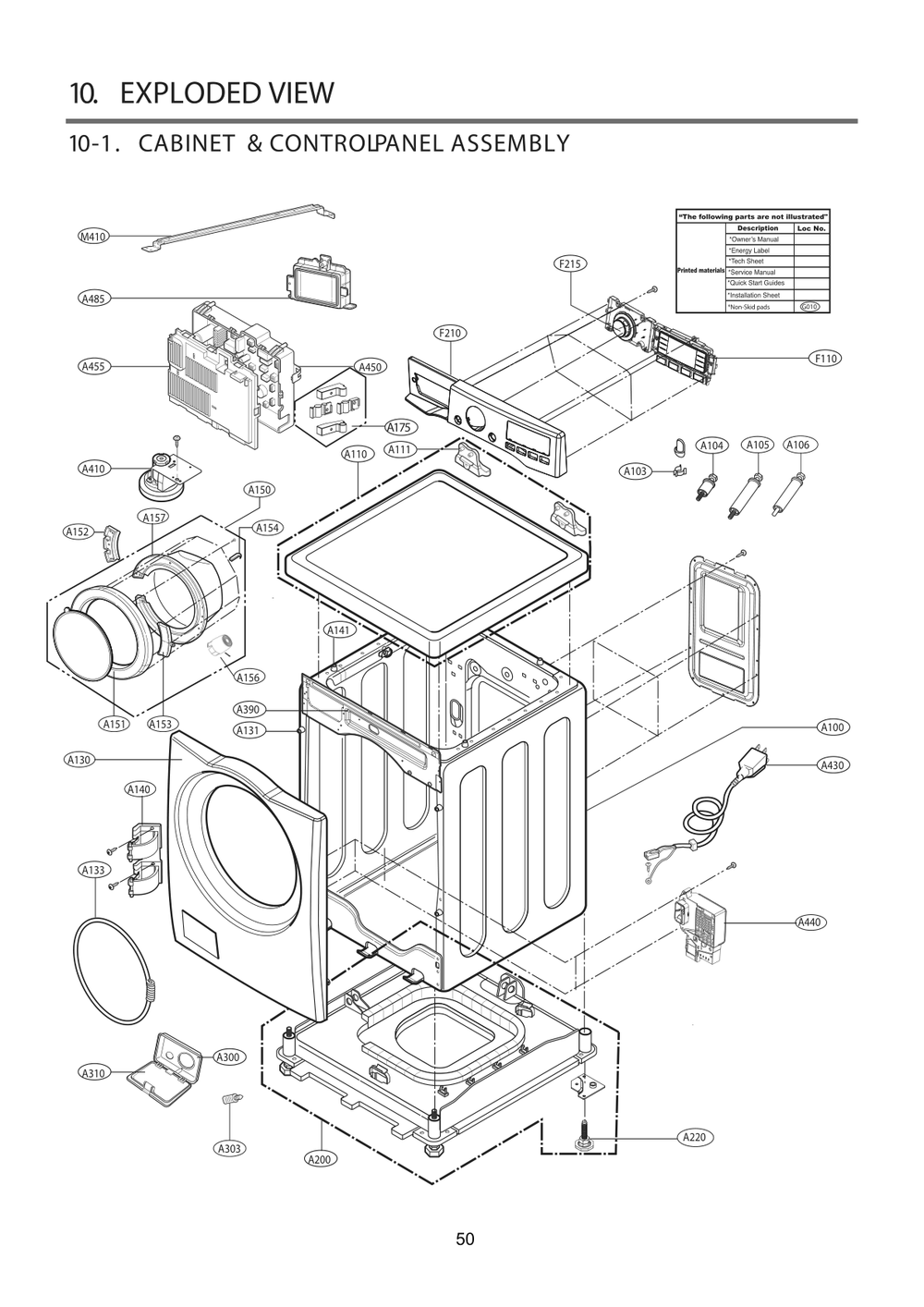 Diagram 1 Diagram and Parts List for FH4G2CDYV7 ASSEVUS LG Washer