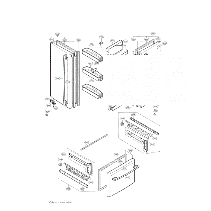 Door Diagram and Parts List for LFC22740TT  LG Refrigerator