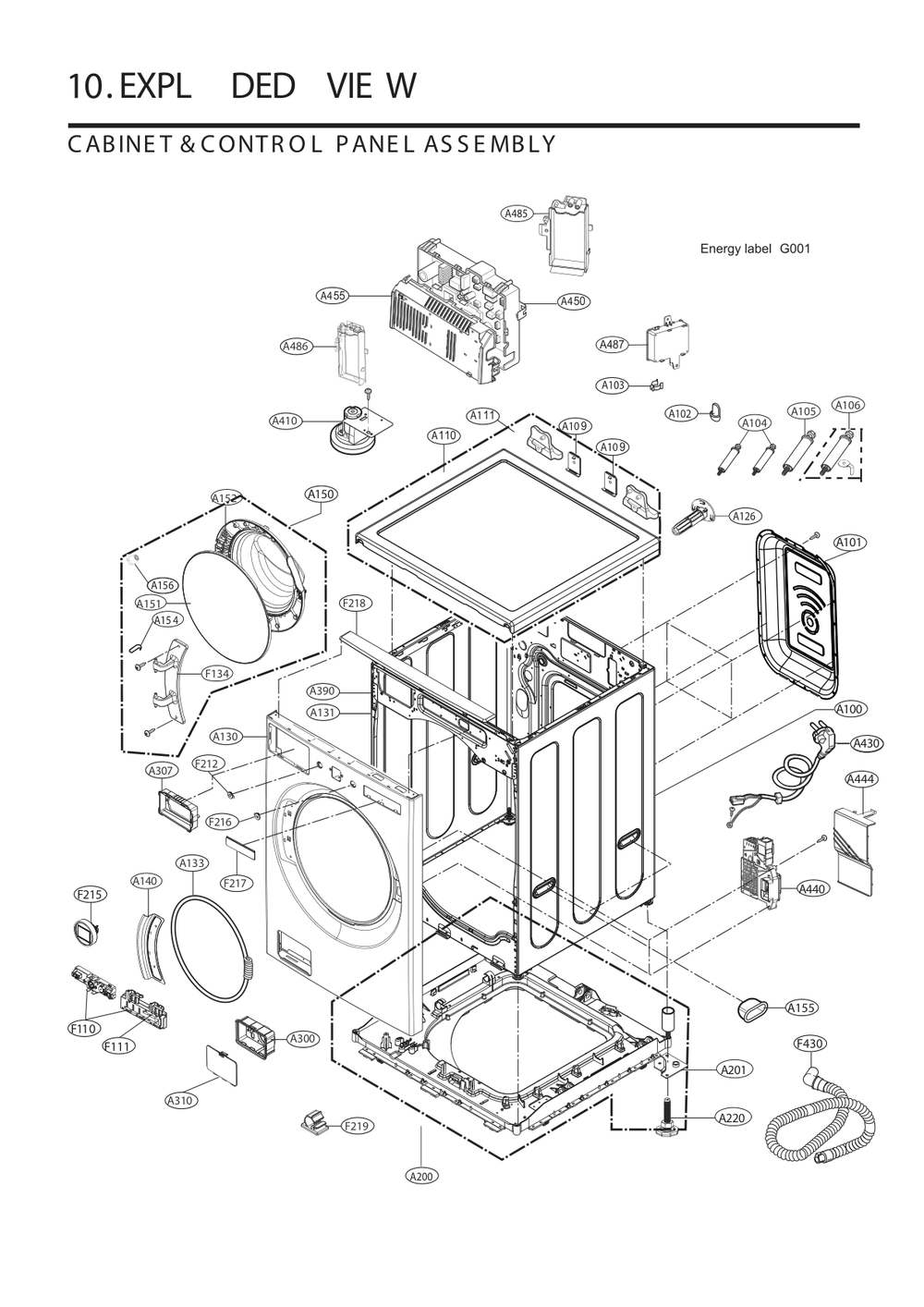 Diagram 1 Diagram and Parts List for WM5700HVA ASSEVUS LG Washer