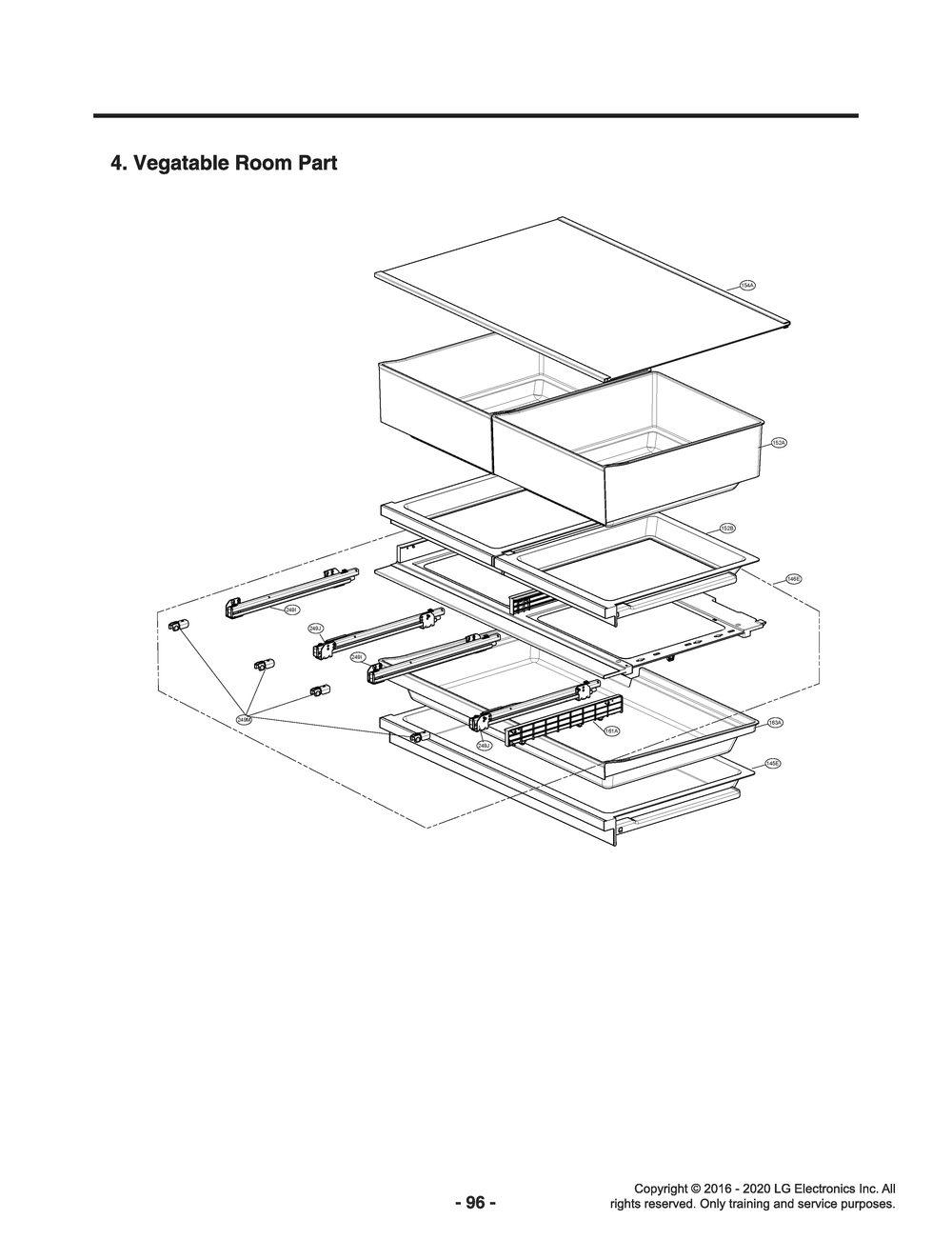 Vegatable Room Part Diagram and Parts List for GR-X30FGNGM AGRCNA0 LG Refrigerator