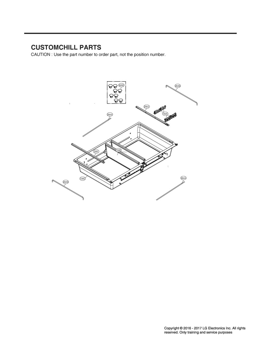 Customchill Parts Diagram and Parts List for GR-L24GHSJM ASTCNA2 LG Refrigerator