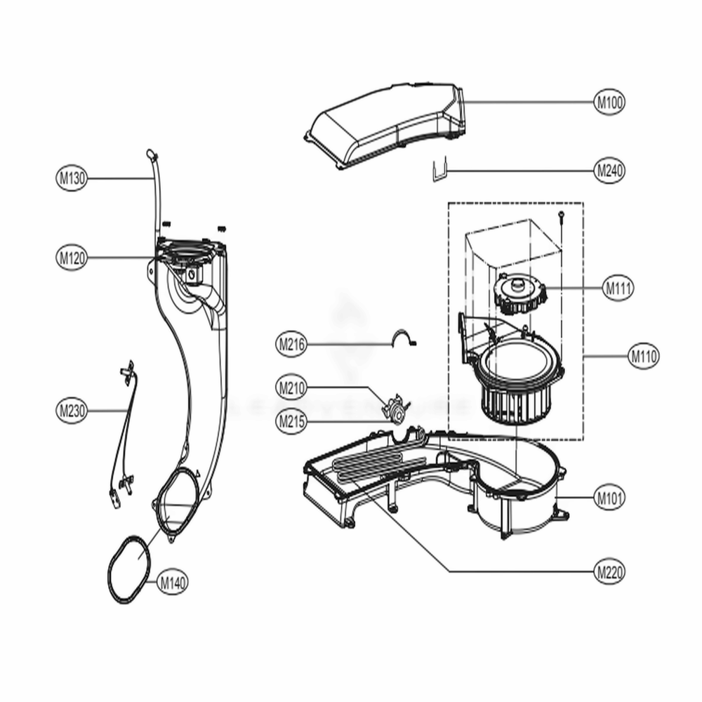 Dryer Diagram and Parts List for WM3488HS ALSEEUS LG Washer Dryer Combo