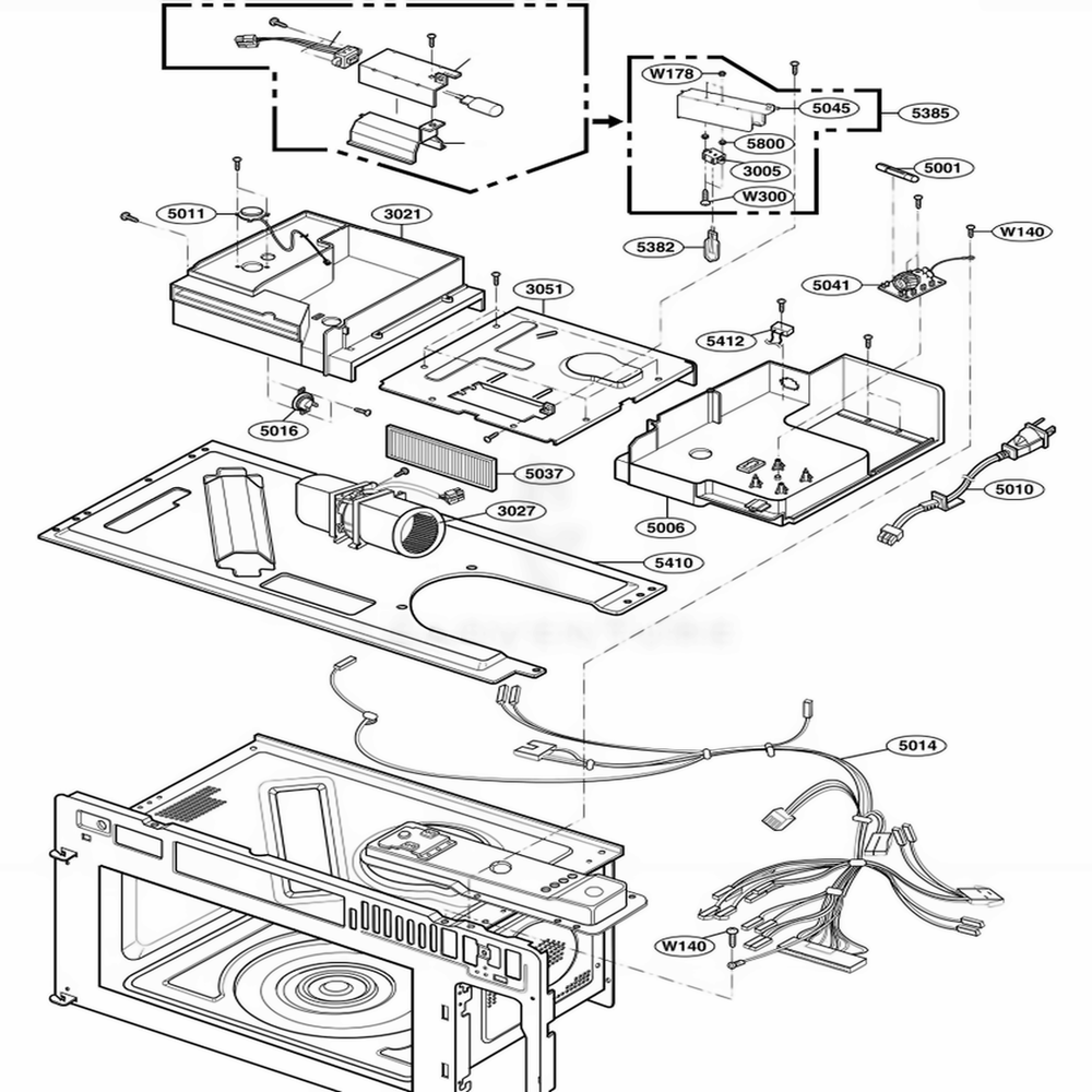 Interior Parts 2 Diagram and Parts List for DOTRC17SSC ASBEDOC LG Range