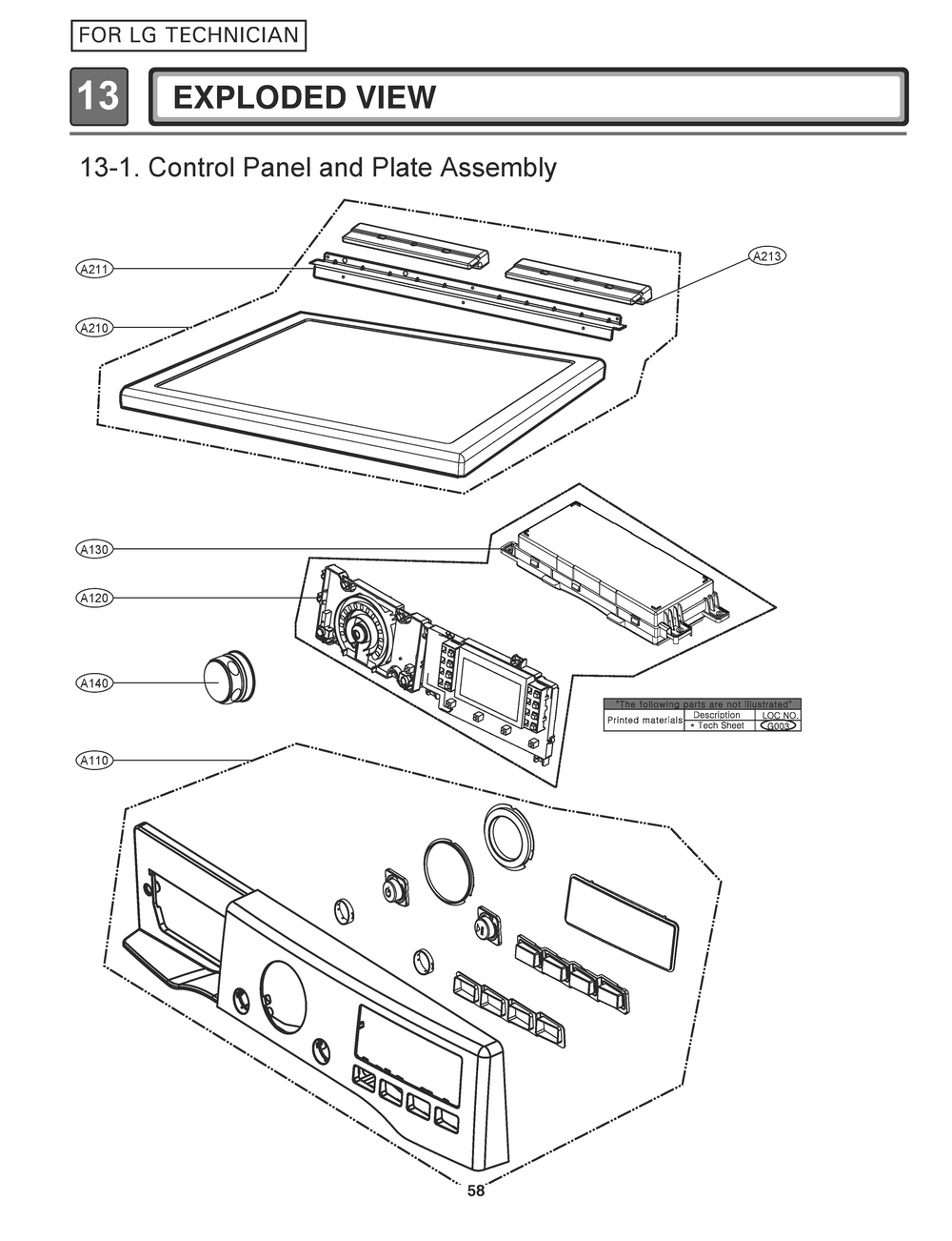 Diagram 1 Diagram and Parts List for RV1393AS9 ABWEEUS LG Dryer