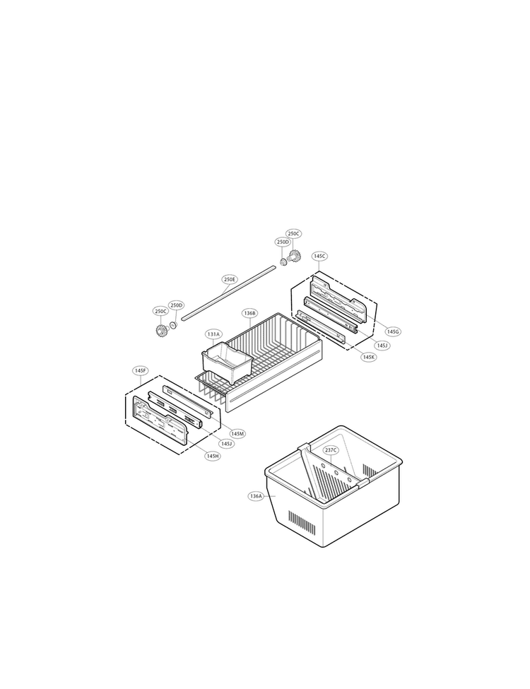 Freezer Parts Diagram and Parts List for LFC21776ST 01 LG Refrigerator
