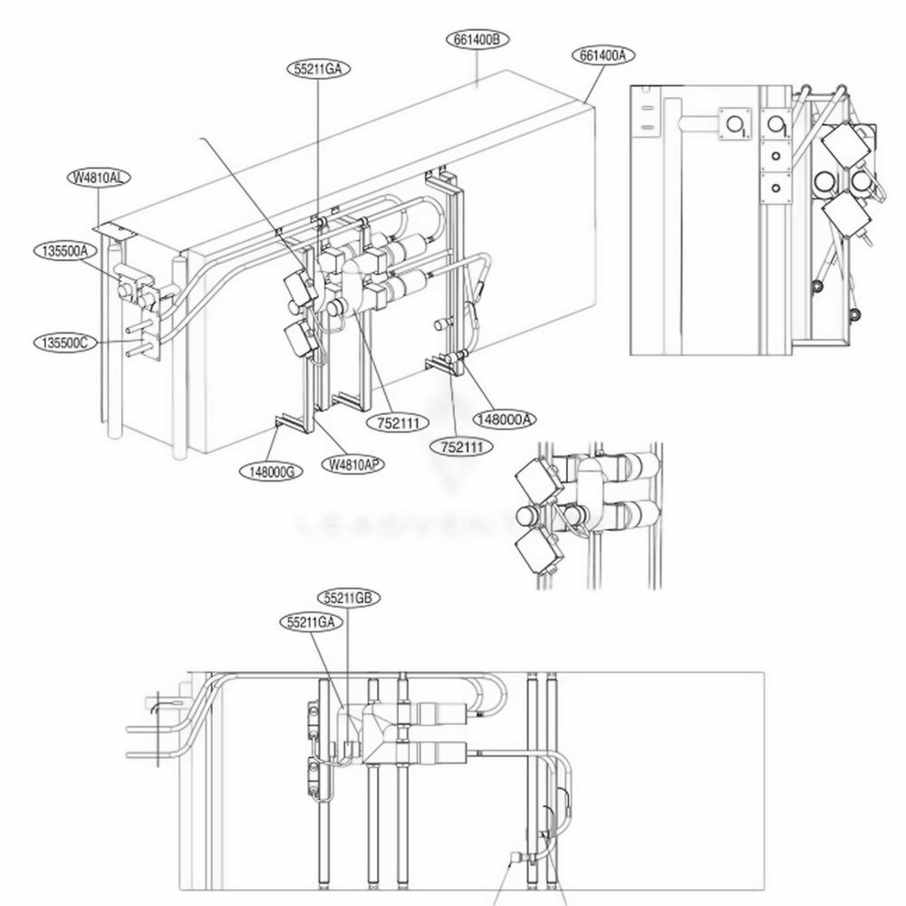 Main 1 Diagram and Parts List for ARND20BDAT2 ANWALUS LG Air Conditioner