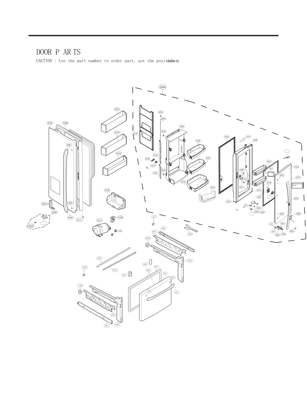 Diagram 2 Diagram and Parts List for GC-J258GSXL ASTCNA0 LG Refrigerator