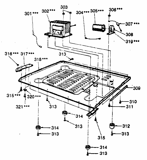 Microwave Parts Diagram and Parts List for 7218811280  Kenmore Microwave