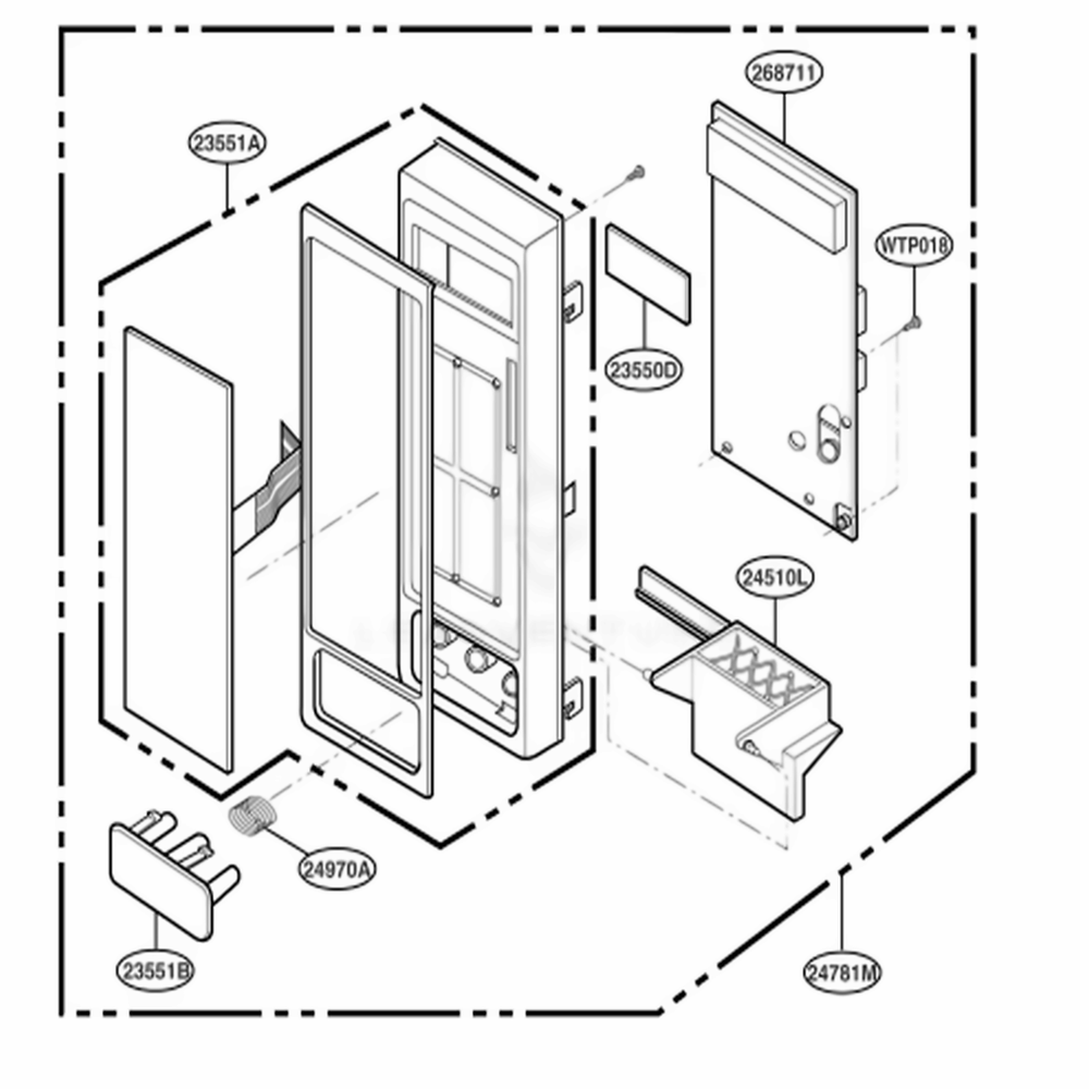 Controller Parts Diagram and Parts List for PLMB186CC AT3EGEF LG Wall Oven