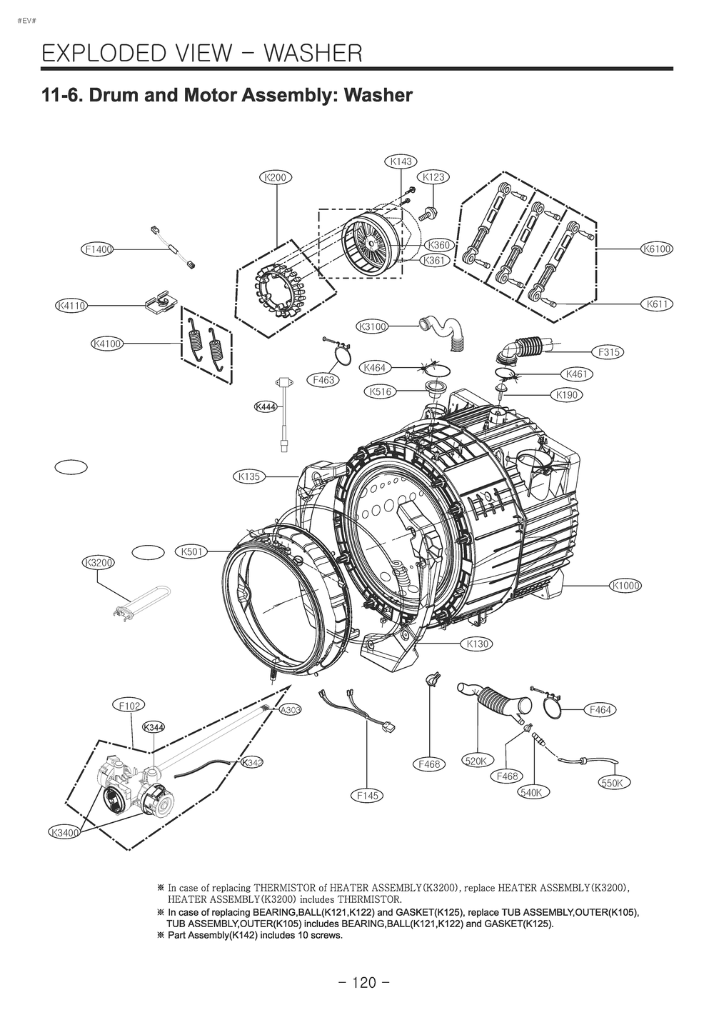 Diagram 5 Diagram and Parts List for W3S1CWKBWVM ABWEEUS LG Washer