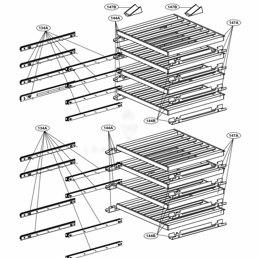 Movable Part 2 Diagram and Parts List for SKSCW181RP ASWCNA0 LG Range