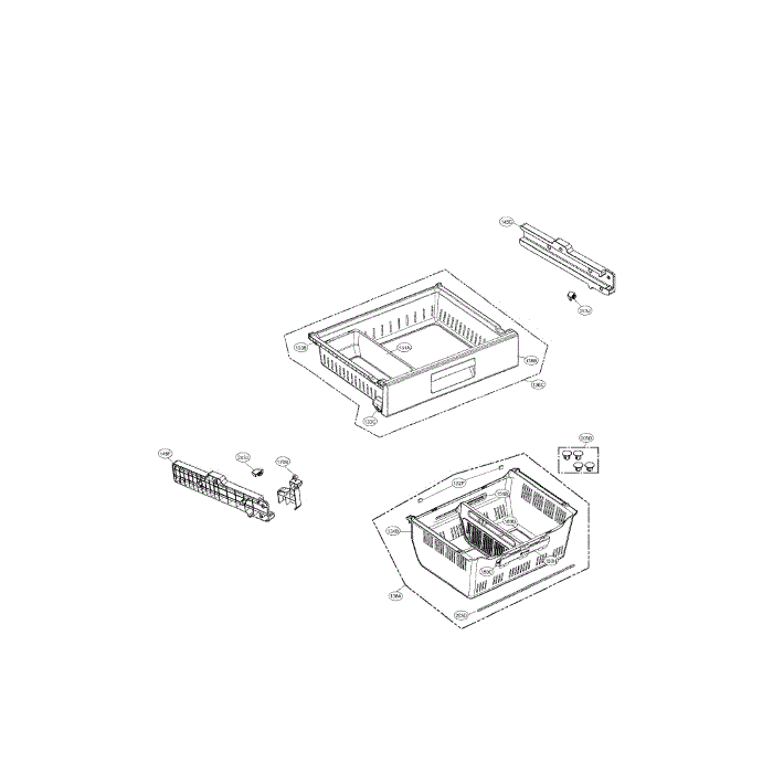 Freezer Diagram and Parts List for LFX29927SB 00 LG Refrigerator
