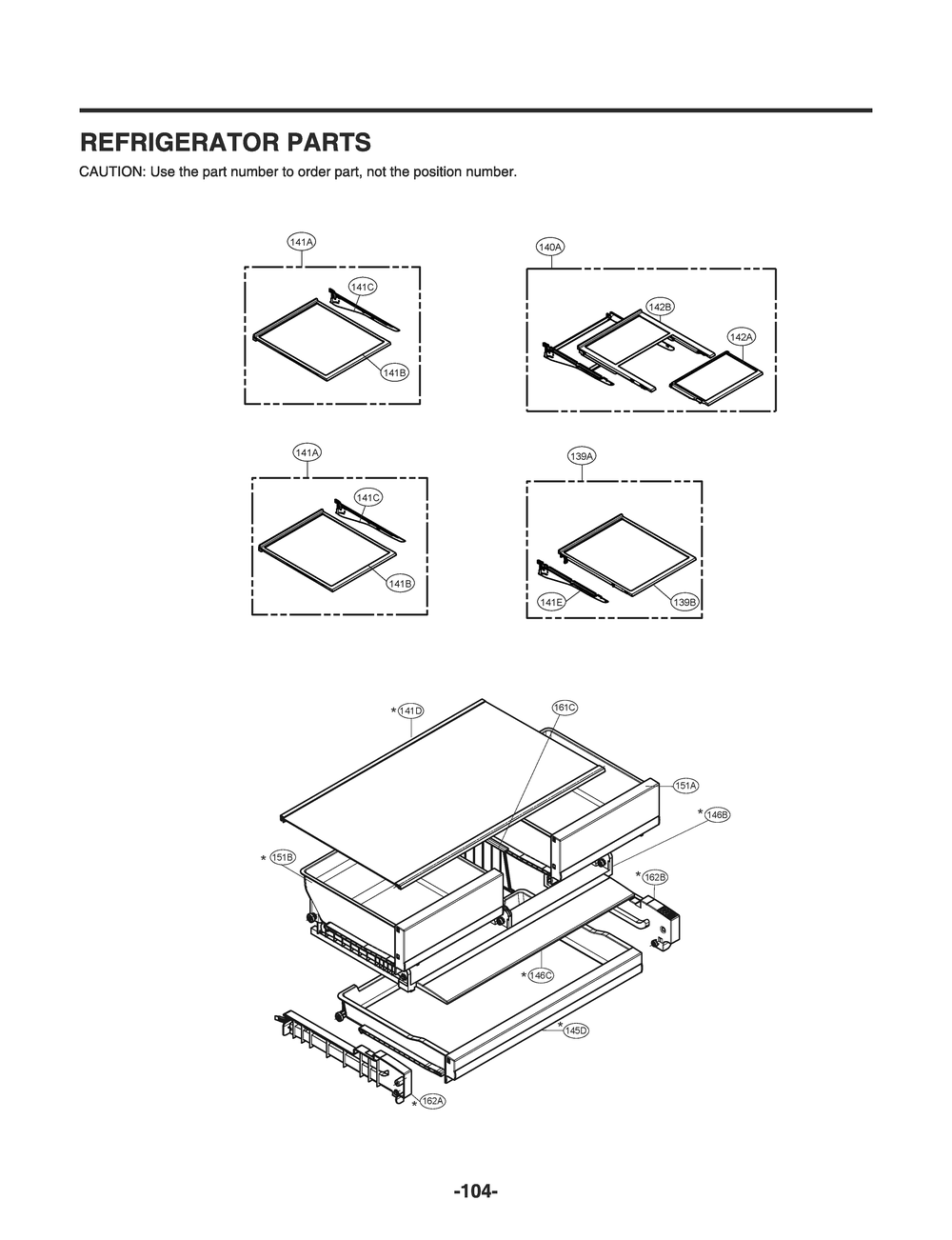 Refrigerator Parts Diagram and Parts List for GR-L288NKXM ASBCNA0 LG Refrigerator