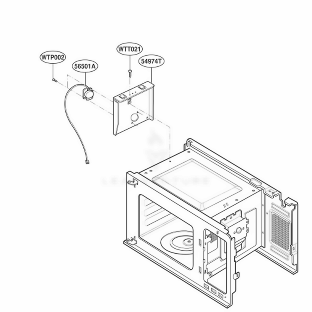 Sensor Parts Diagram and Parts List for KCMS145KBU ABLEKAD LG Range