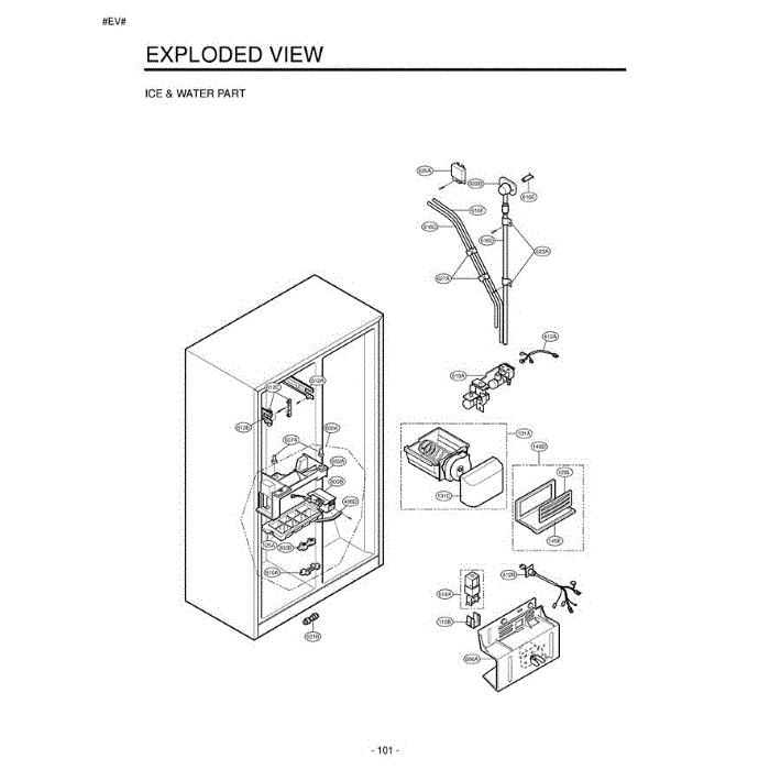 Section 3 Diagram and Parts List for LRSC26925SW ASWCLGA LG Refrigerator