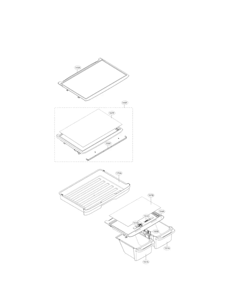 Refrigerator Parts Diagram and Parts List for LTCS24223S 05 LG Refrigerator
