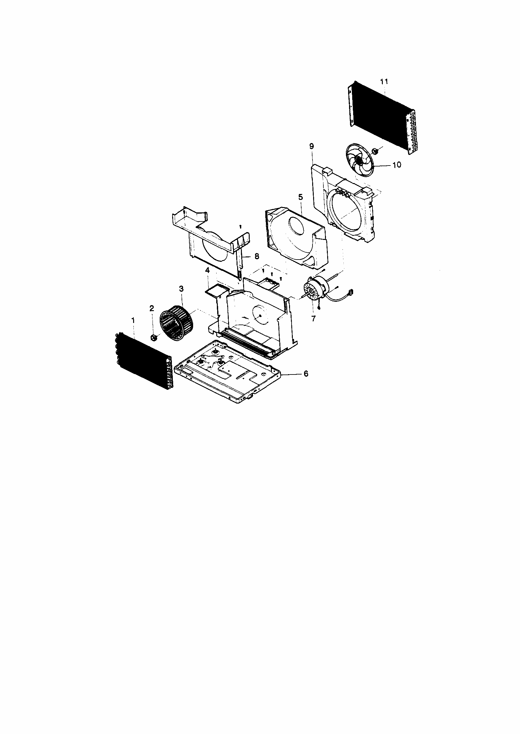 Air Handling And Cycle Diagram and Parts List for 58079056890  Kenmore Air Conditioner