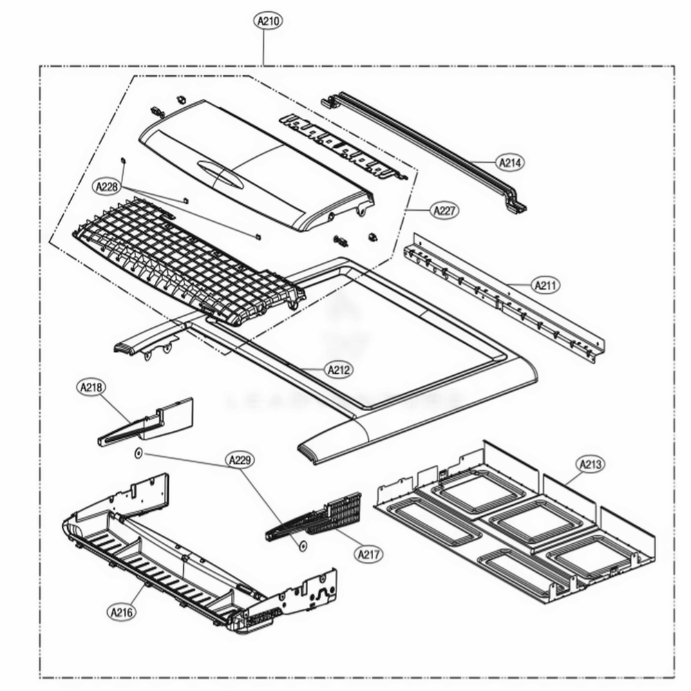 Plate Assembly Diagram and Parts List for DLEX5005K ABSEEUS LG Dryer