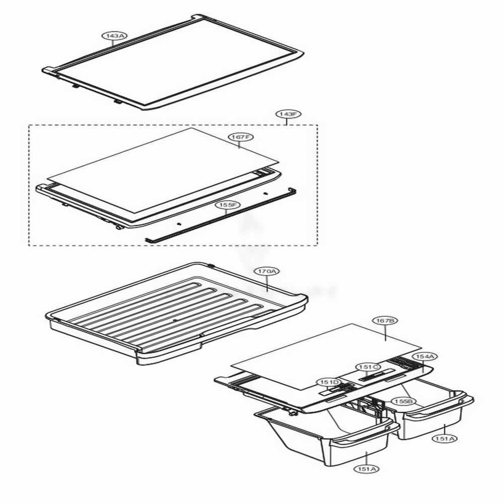 Refrigerator Parts Diagram and Parts List for 78032 ASWCSE4 LG Refrigerator