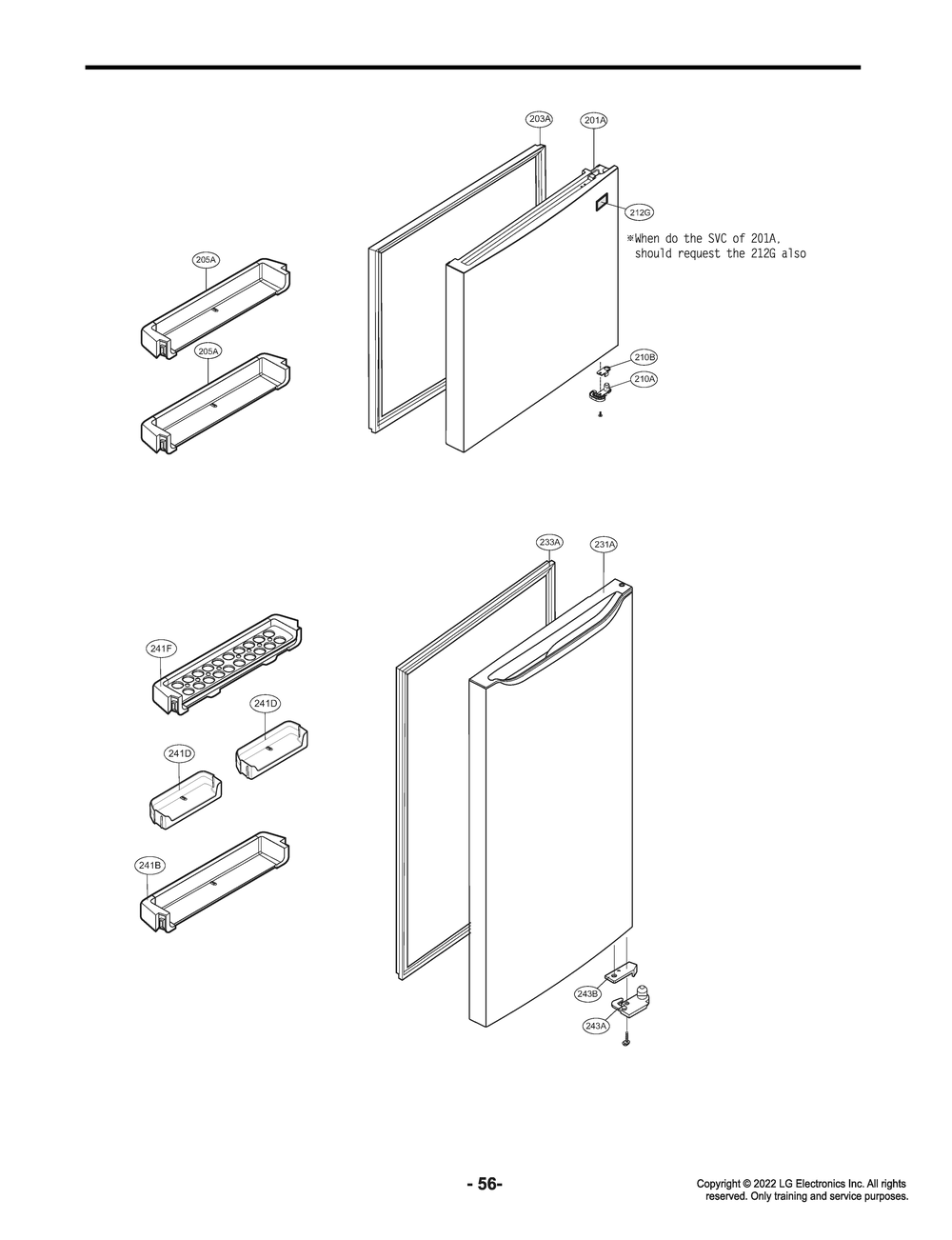 Diagram 3 Diagram and Parts List for LRTNC0705V APZCNA0 LG Refrigerator