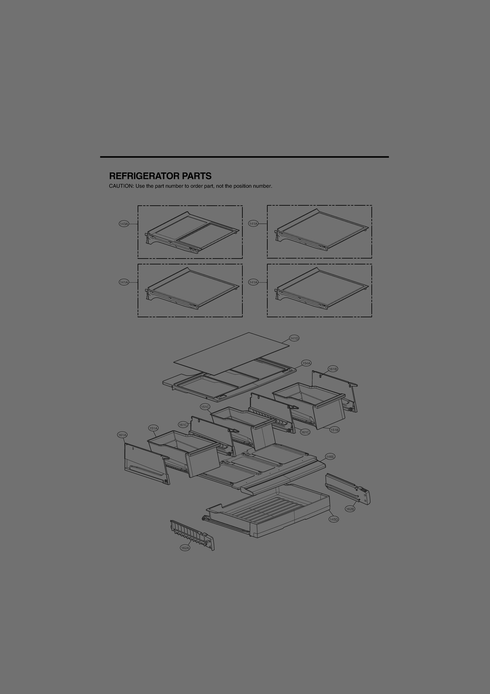 Refrigerator Parts Diagram and Parts List for GR-L268LSJM ASBCNA0 LG Refrigerator
