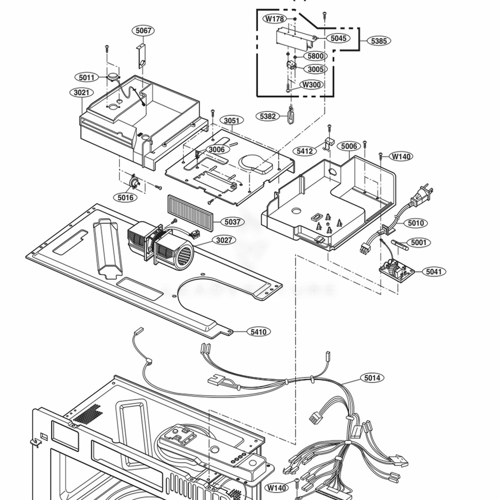 Interior Parts 2 Diagram and Parts List for LMVH1711BD CBDELGA LG Range