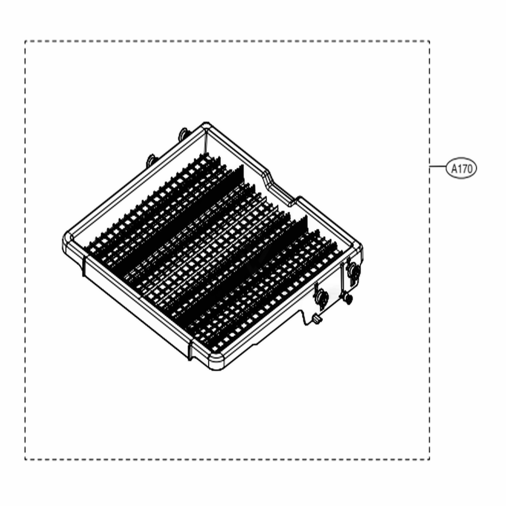 3rd Rack Assembly Diagram and Parts List for LDT6809BD ABDESNA LG Dishwasher