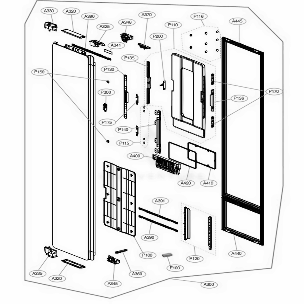 Main 4 Diagram and Parts List for S3RERB ALBEEUS LG Steamer