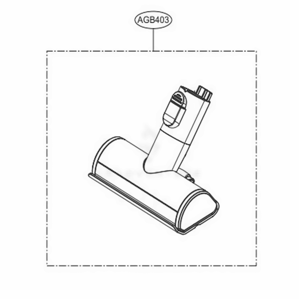 Power Punch Nozzle Diagram and Parts List for A908VMR DVWELGA LG Upright Vacuum