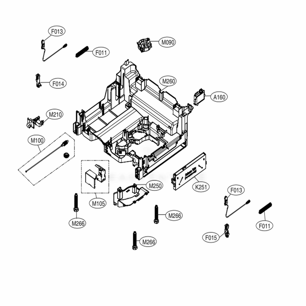 Base Assembly Diagram and Parts List for 14673 ASTESEU LG Dishwasher
