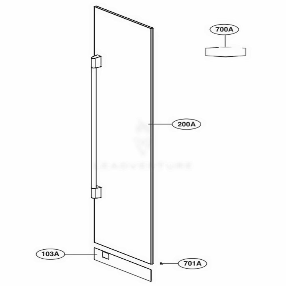 Integrated Freezer Diagram and Parts List for SKSPK180CS ASWCNA0 LG Refrigerator