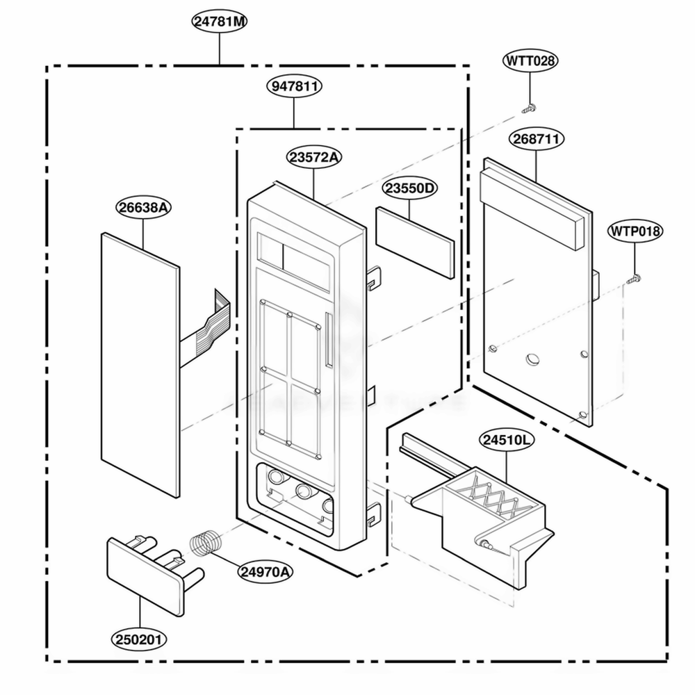 Controller Parts Diagram and Parts List for JES1339WC AM1EGEU LG Wall Oven