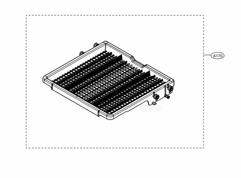 3rd Rack Assembly Diagram and Parts List for LDT5678ST ASTEEUS LG Dishwasher