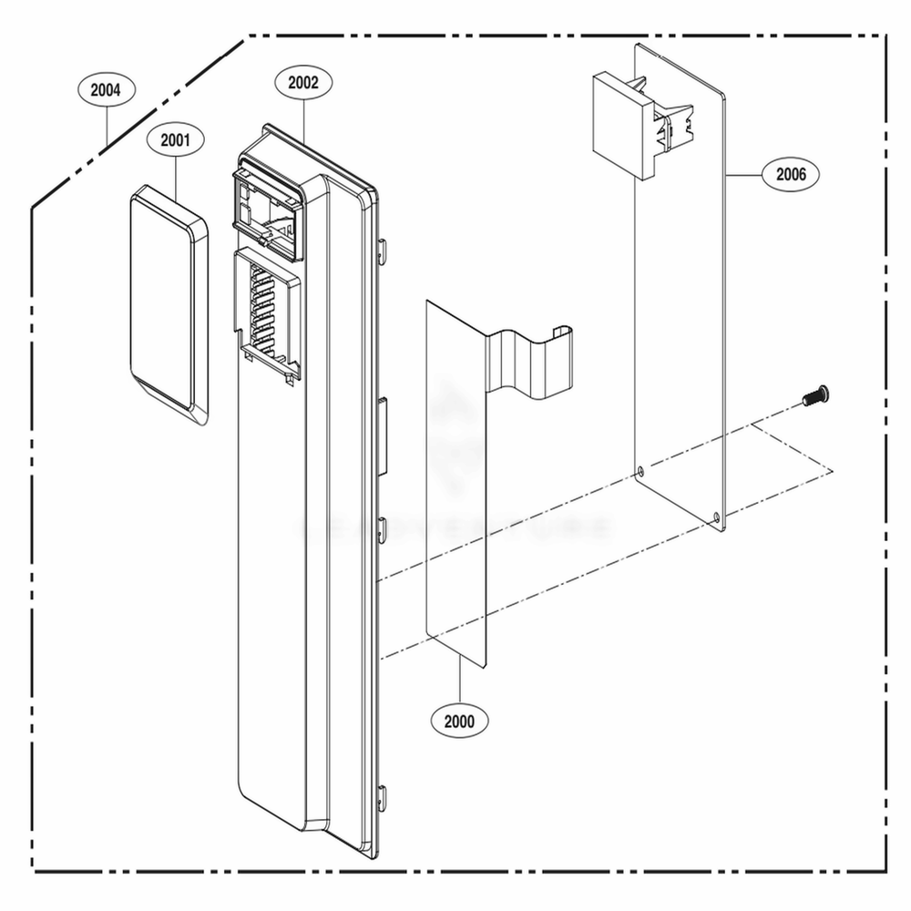 Control Panel Parts Diagram and Parts List for LMC1575SB CB1ELNA LG Range
