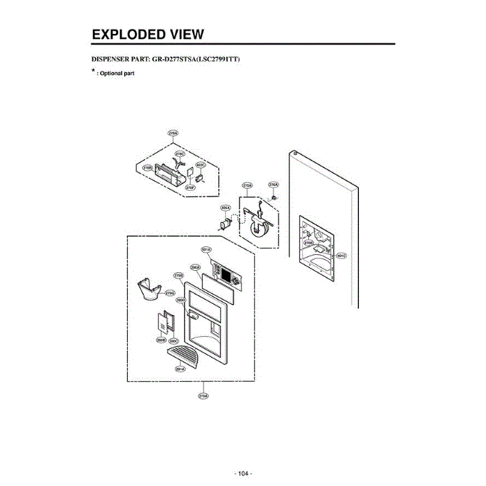Section 1 Diagram and Parts List for LSC27991TT ATICLGA LG Refrigerator