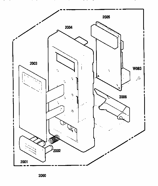 Control Panel Diagram and Parts List for 7218912091  Kenmore Microwave