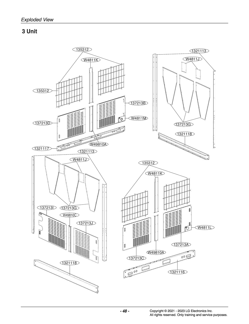 Diagram 3 Diagram and Parts List for ZCHH050HDGC ABEAAAU LG Air Conditioner