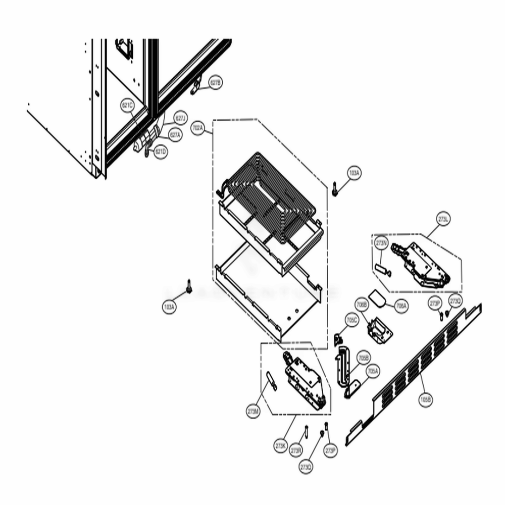 Lower Part Diagram and Parts List for LSSB2692ST ASTCNA2 LG Refrigerator