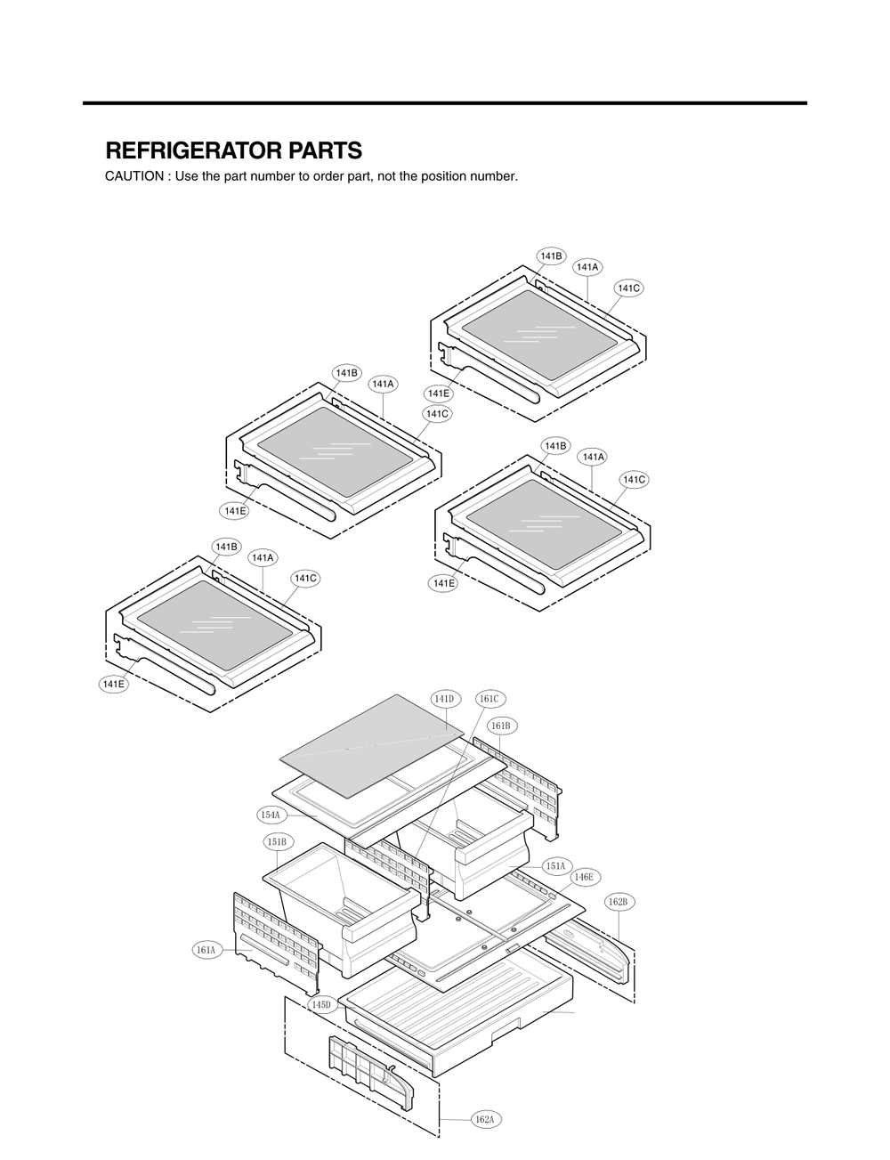 Refrigerator Parts Diagram and Parts List for GC-B258VKNM ASBCNA0 LG Refrigerator