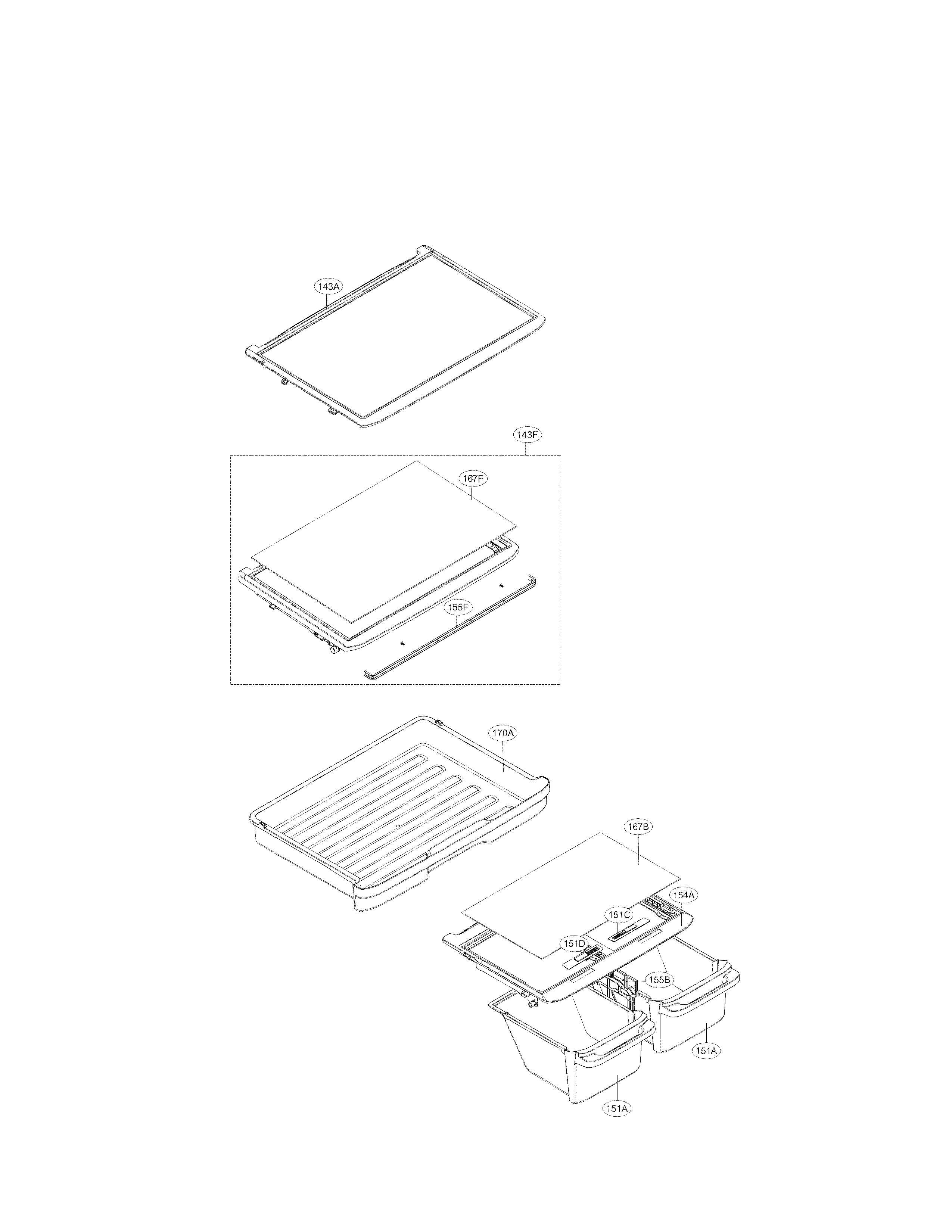 Refrigerator Parts Diagram and Parts List for 79579433213  Kenmore Refrigerator