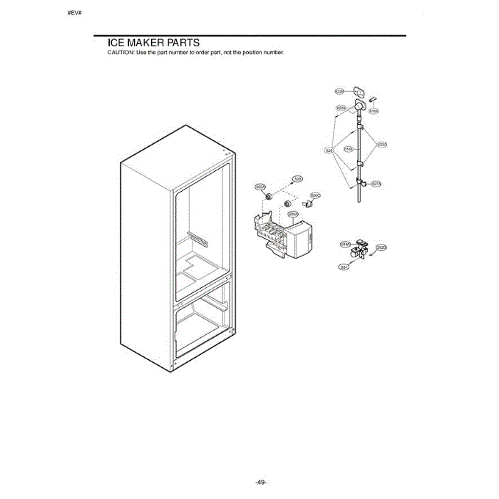 Section 19 Diagram and Parts List for 75082 ASWCSEA LG Refrigerator