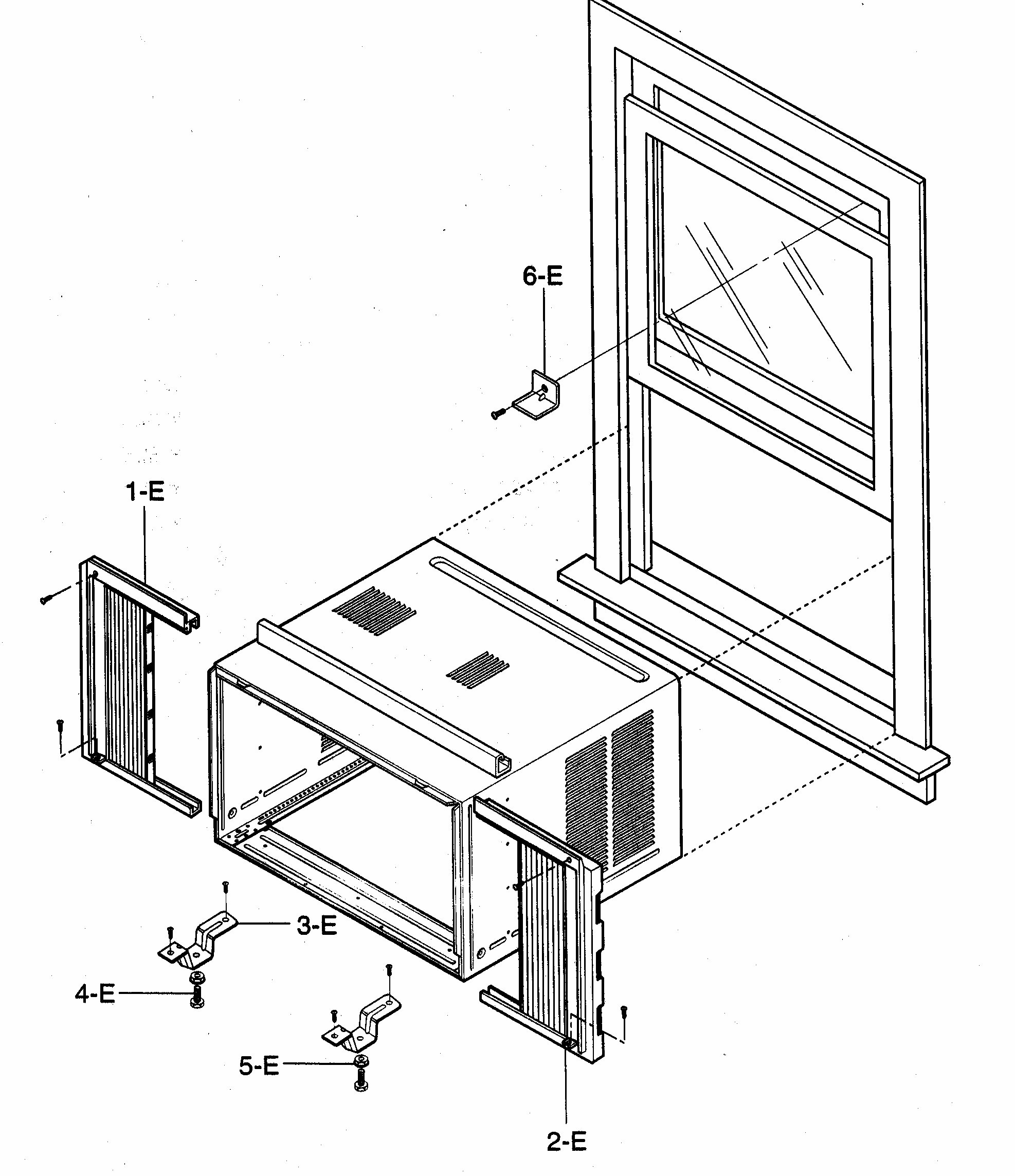 Installation Kit Assy Diagram and Parts List for 58073089300  Kenmore Air Conditioner