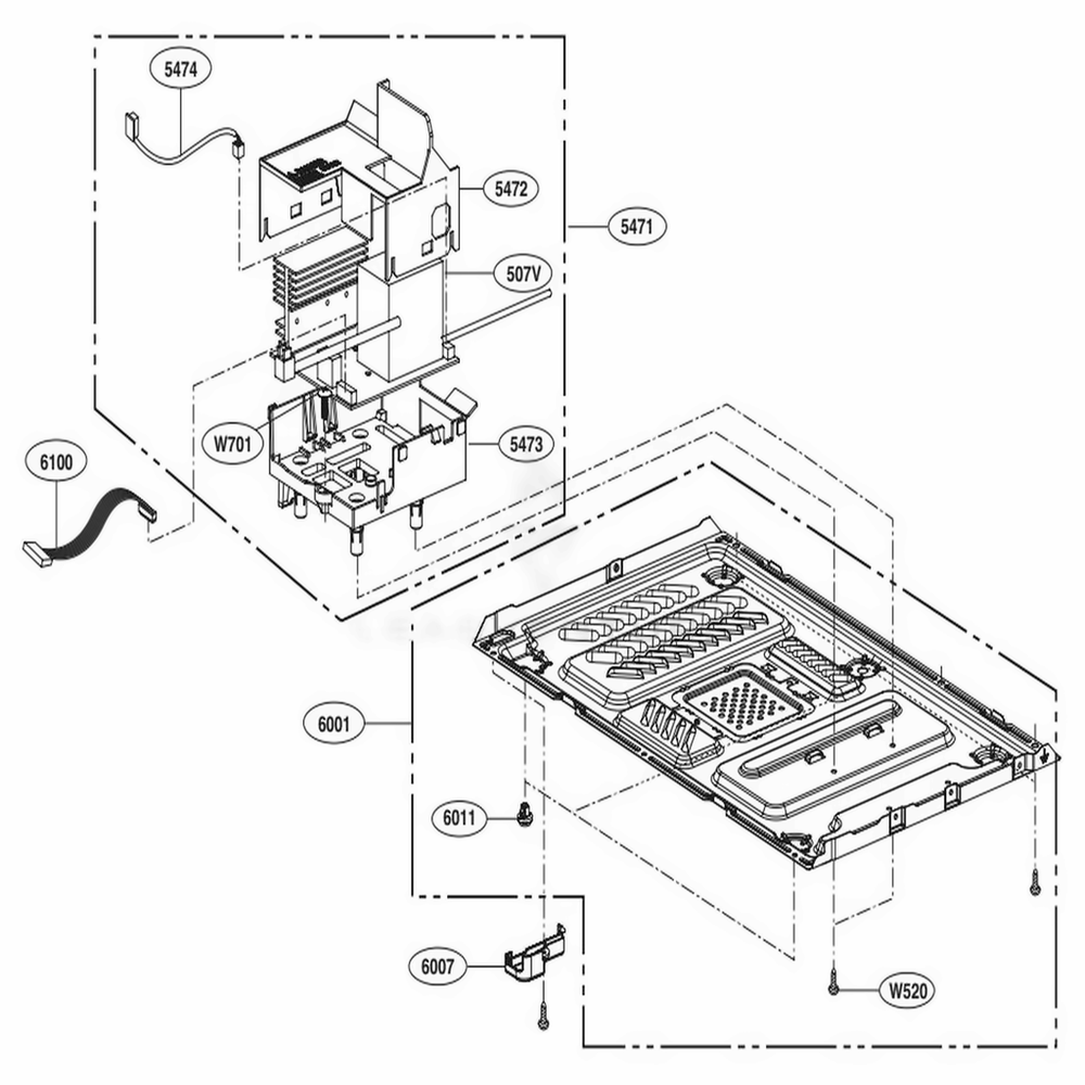Base Plate Parts Diagram and Parts List for LMC0975AST CSSEAMZ LG Range
