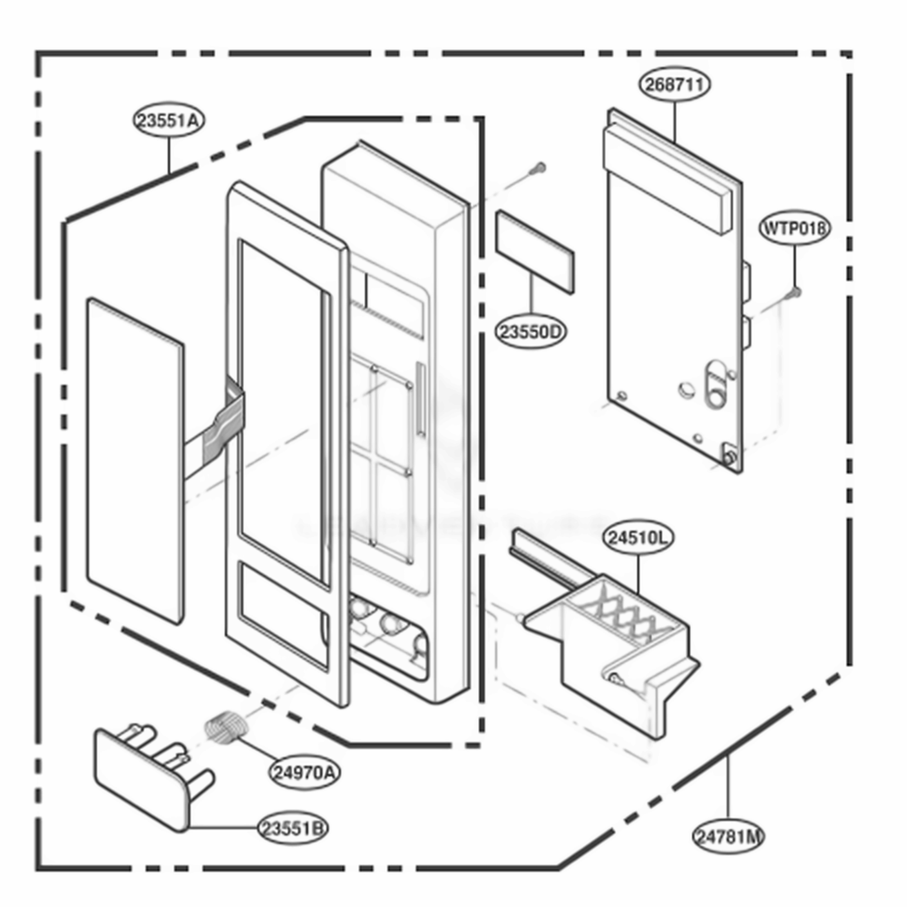 Control Panel Parts Diagram and Parts List for JE1860SH AG3EGEU LG Wall Oven
