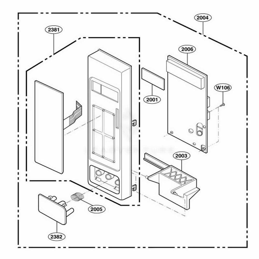 Controller Parts 1 Diagram and Parts List for 62463 CS1ESEA LG Wall Oven
