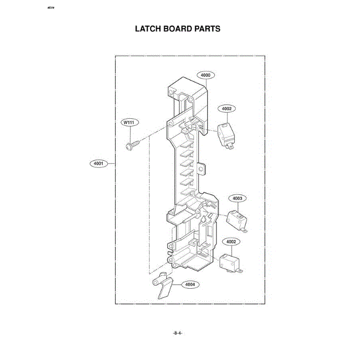 Section 4 Diagram and Parts List for MV1615W AWHEGSE LG Microwave Oven Combo